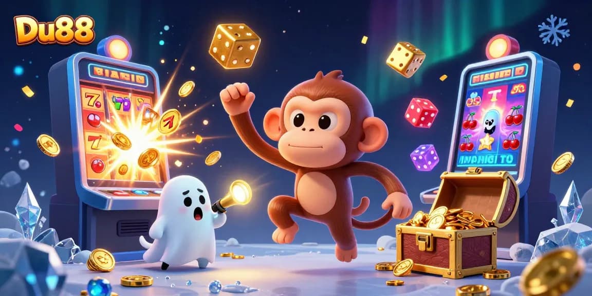 Experience excitement with Du88 in a magical casino filled with golden treasures and playful characters.