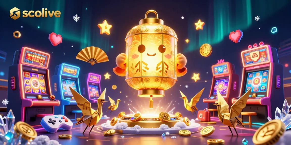 Socolive offers an immersive gaming experience with glowing slot machines and a vibrant casino environment.