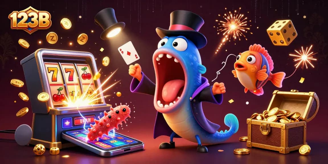 Experience the thrill of winning at 123B with a vibrant underwater casino scene.