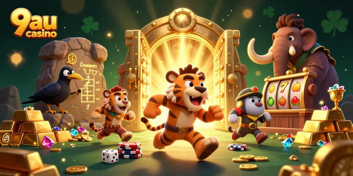 Experience excitement with 9au casino's vibrant caveman gaming scene, featuring dynamic elements and classic games.