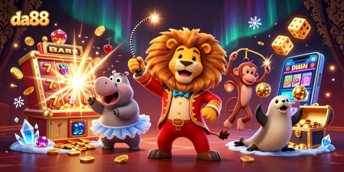 Experience thrilling casino excitement with da88's vibrant 3D characters and gameplay elements.