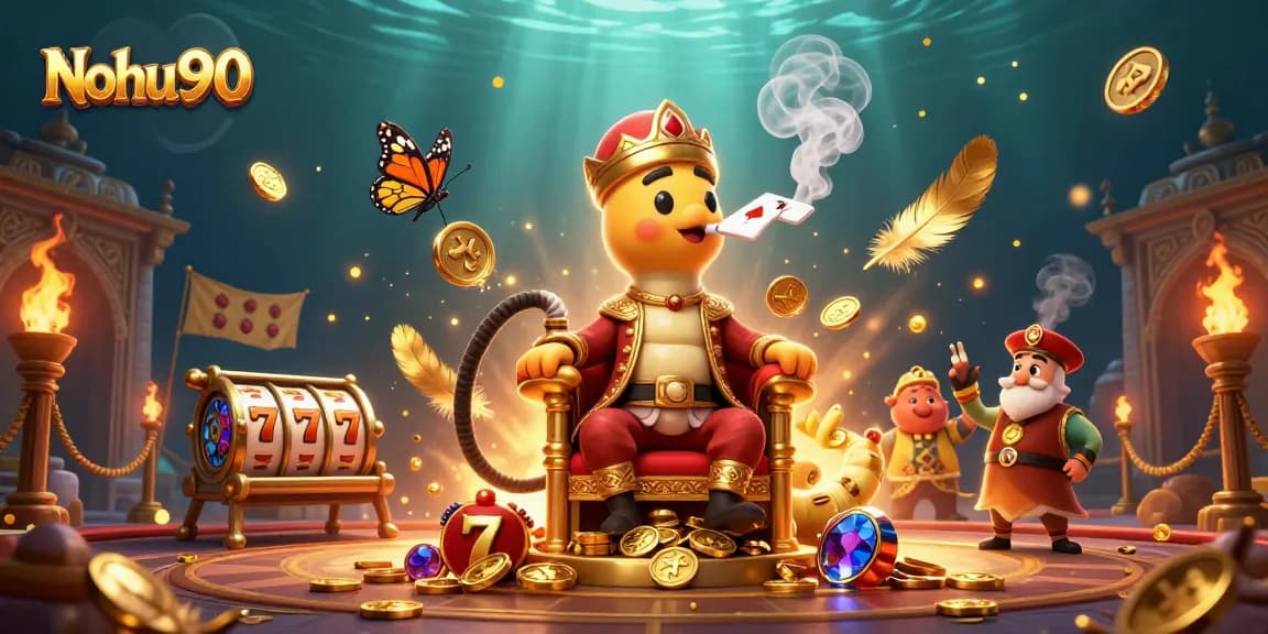 Nohu90 offers gamblers an immersive slot experience with vibrant casino elements and engaging characters.