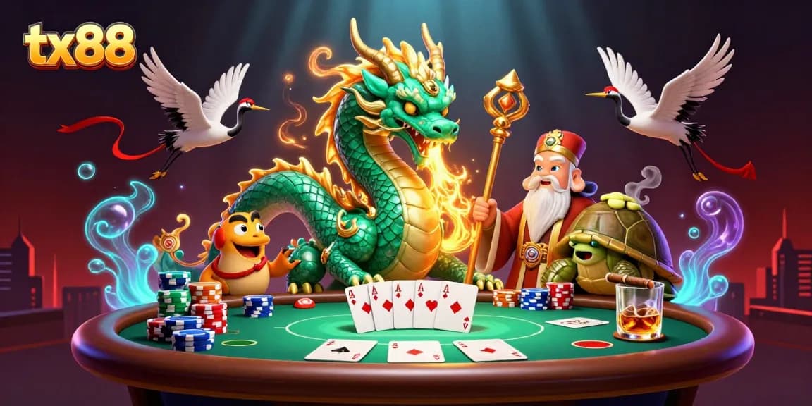 Engage in thrilling actions at tx88 with dynamic gaming elements and vibrant characters in an exciting casino scene.