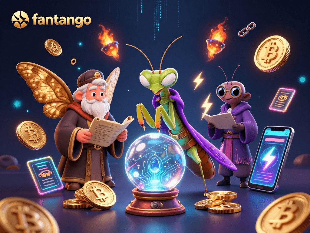 The praying mantis fortune teller and moth librarian explore the fantasy of gambling in the vibrant Fantango scene.