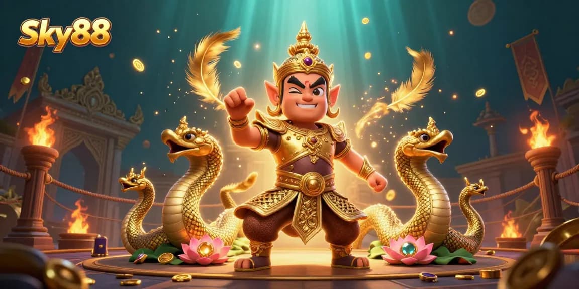 Engage with thrilling gameplay at Sky88 featuring vibrant casino guardians and dynamic elements.