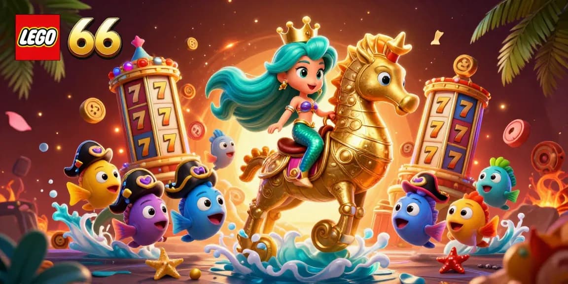 Lego66 immerses players in a vibrant casino atmosphere, featuring dynamic slot game elements and colorful characters.