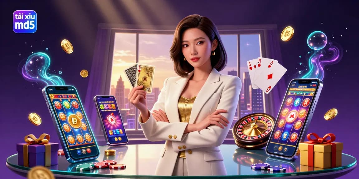 Experience the excitement of tài xỉu md5 with stunning visuals and immersive gameplay in a vibrant casino setting.