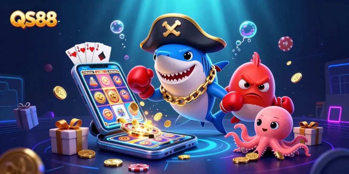 Engage in thrilling gaming experiences at QS88 with vibrant characters and dynamic casino elements