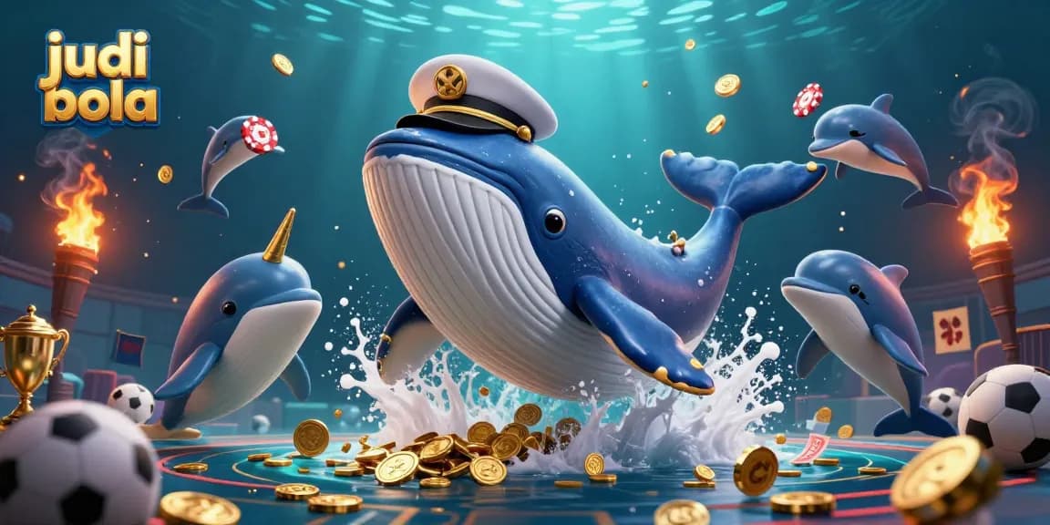 Engage in judi bola with dynamic sports betting action depicted through vibrant characters and elements.
