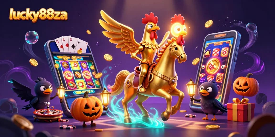 Experience lucky88za in an immersive casino scene with vibrant game elements and captivating characters.