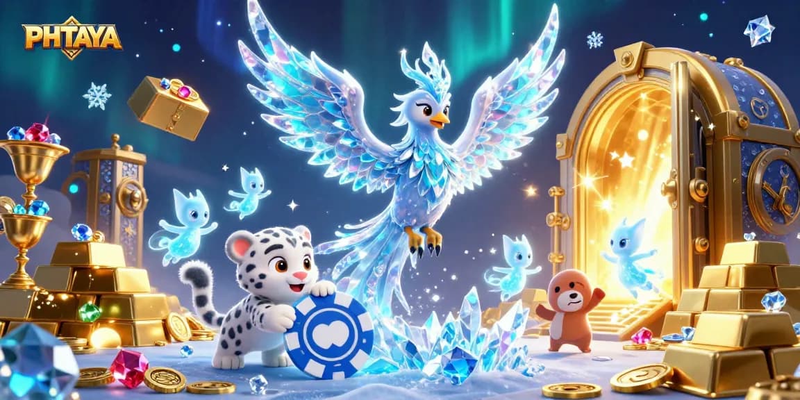 Engage with PHTAYA's thrilling gaming atmosphere featuring vibrant characters and dazzling treasures.