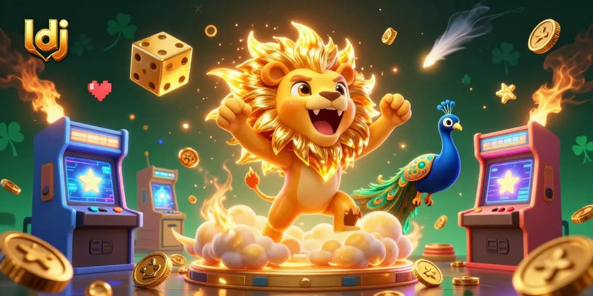 Experience thrilling gameplay with ldj as vibrant characters and casino elements come alive in this energetic 3D illustration.