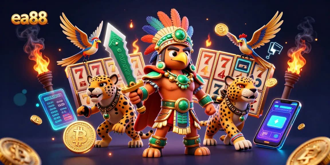 Engage in thrilling adventures at ea88 with slot games featuring vibrant characters and crypto elements.