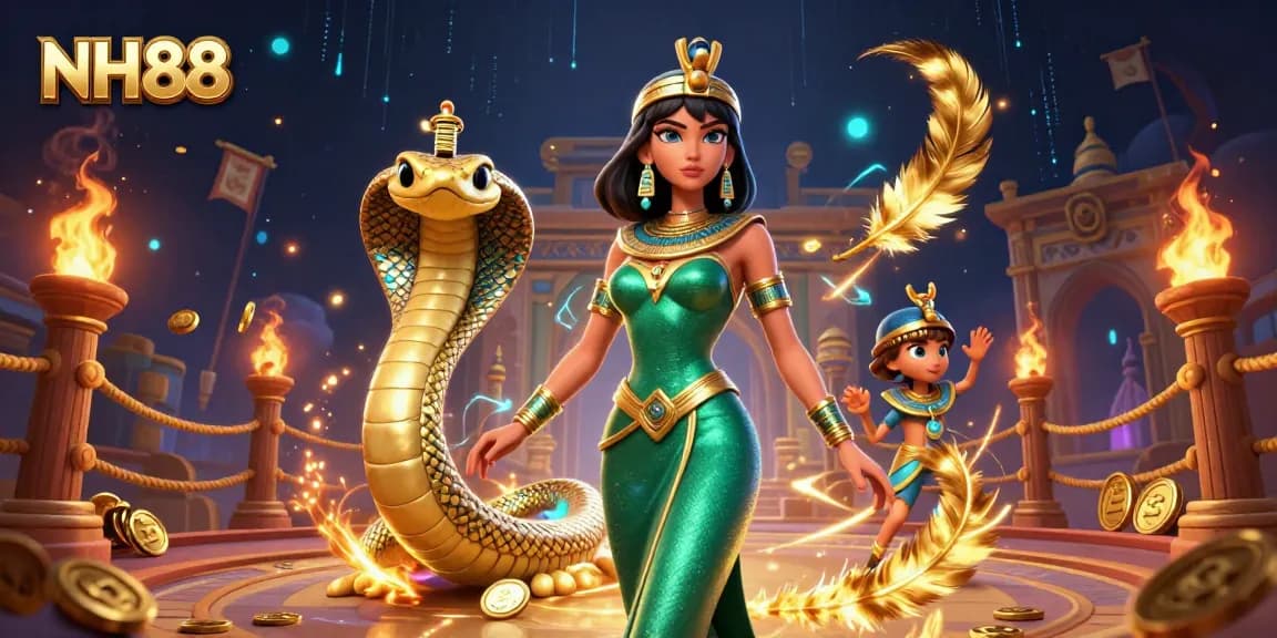 Experience thrilling wins at NH88 casino with enchanting characters and vibrant gambling elements.