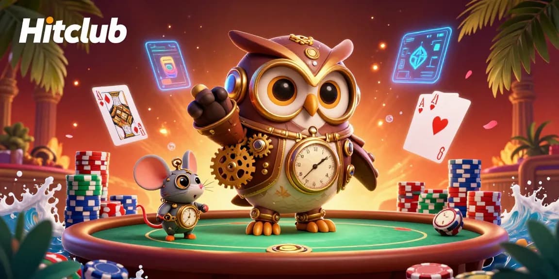 Hitclub invites players to experience the excitement of poker with vibrant colors and engaging casino elements.