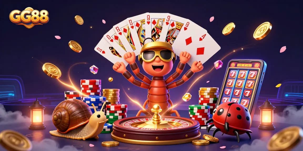 Experience thrilling gaming at GG88 with a millipede dealer and dynamic casino elements.