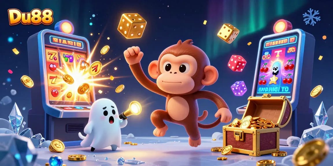 Experience excitement with Du88 in a magical casino filled with golden treasures and playful characters.
