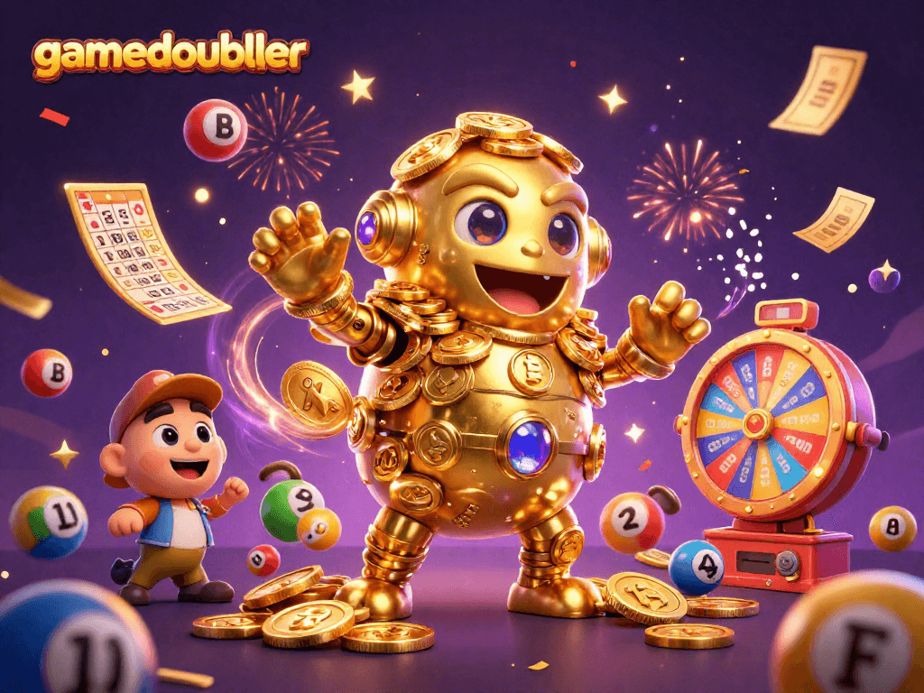 Win prizes at gamedoubler through vibrant lottery balls and exciting gaming elements.