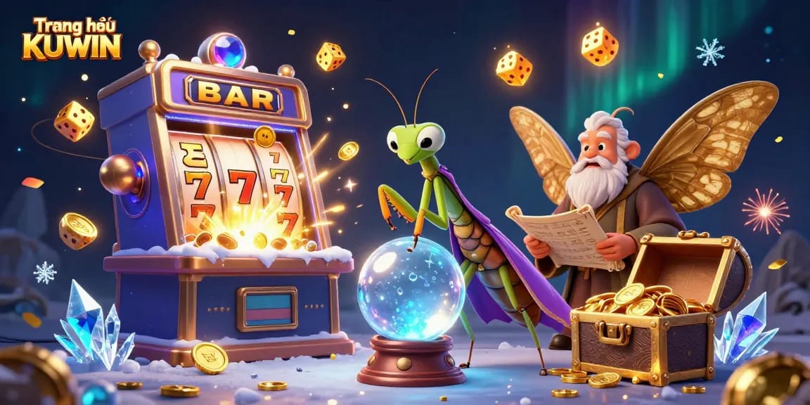 Play slots and win big with Trang chủ KUWIN featuring a lively casino scene of fortune tellers and jackpots.