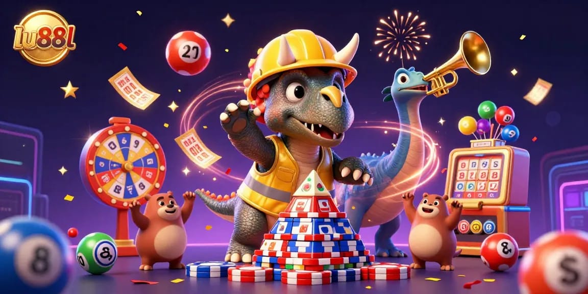Experience excitement with lu88l in a vibrant casino scene featuring lively characters and dynamic game elements.