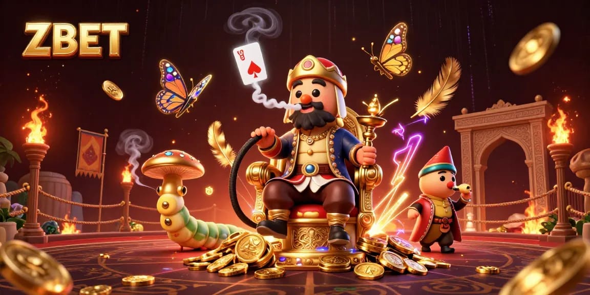 ZBET offers exciting gambling experiences through diverse betting options amid vibrant casino-themed illustrations.