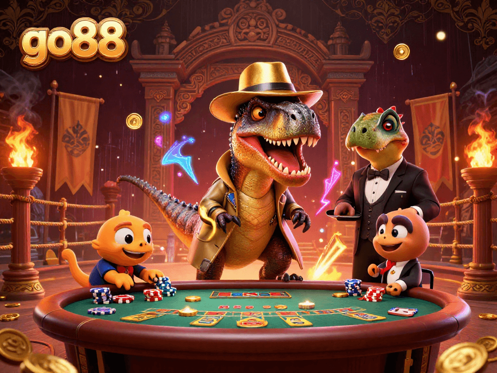 Experience thrilling wins at go88 with a velociraptor card counter at a blackjack table!