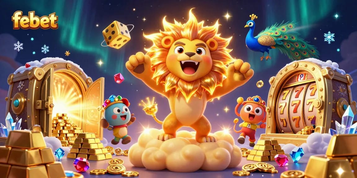 Engage in exciting gaming adventures with febet at the dynamic casino illustration.