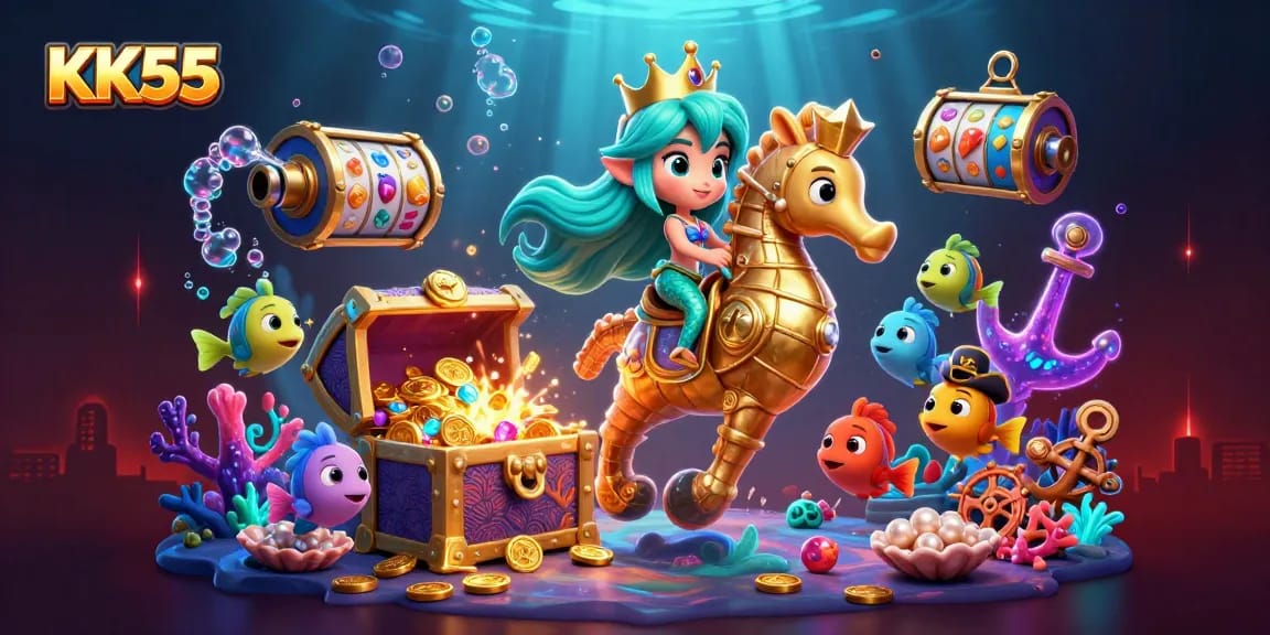 Engage in thrilling gaming at KK55 with vibrant visuals and exciting underwater elements.