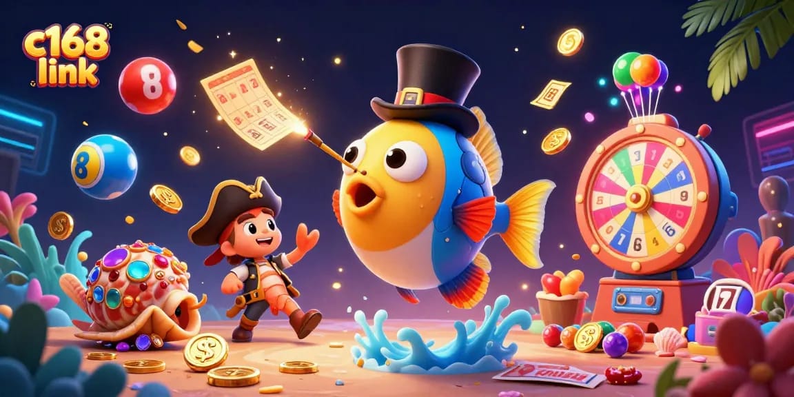Experience thrilling wins with the vibrant c168 link casino scene filled with golden gains and lottery excitement.