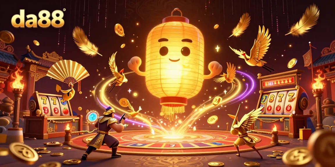 Experience winning excitement with the da88 gameplay at this vibrant casino illustration.