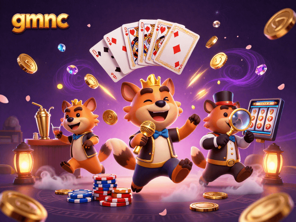 Laugh with the hyenas at GMNC Casino as they entertain in a vibrant gaming environment.