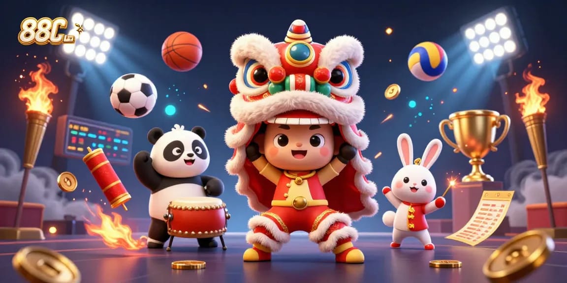 88CLB enhances excitement with a vibrant 3D illustration featuring festive characters and dynamic gaming elements.