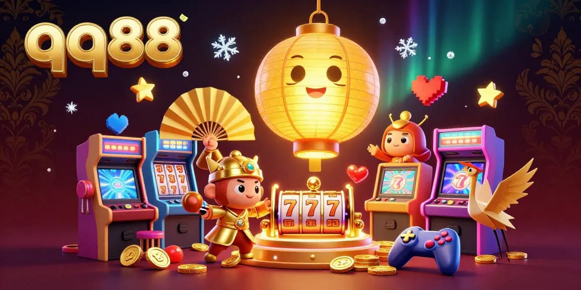 Engage with the thrilling world of qq88 in this vibrant casino scene featuring engaging game elements and characters.