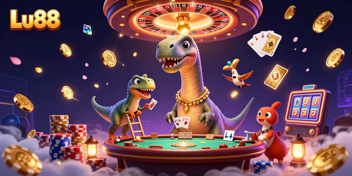 Experience thrilling gameplay at Lu88 with dazzling casino characters and dynamic elements.