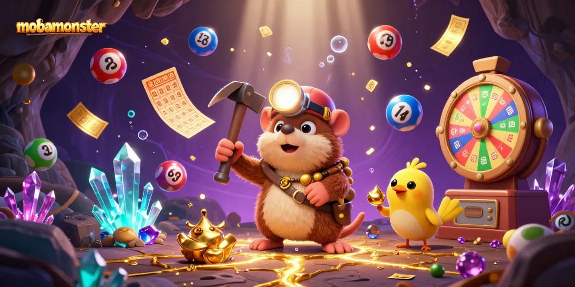 Spin and win at mobamonster with thrilling lottery balls and vibrant casino elements!