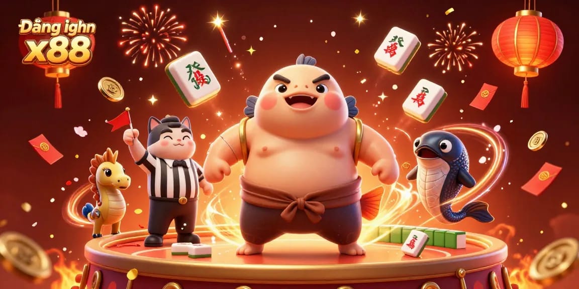 Experience the excitement of Đăng nhập x88 in an underwater casino with vibrant characters and festive elements.