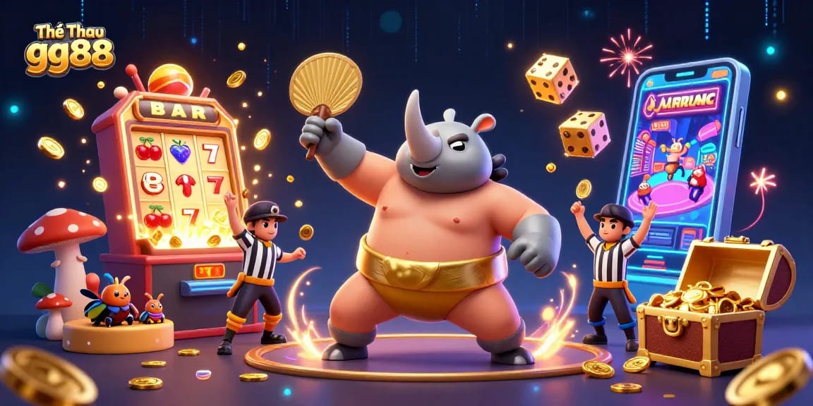 Experience the excitement of Thể Thao gg88 with vibrant imagery of sports betting and dynamic elements.
