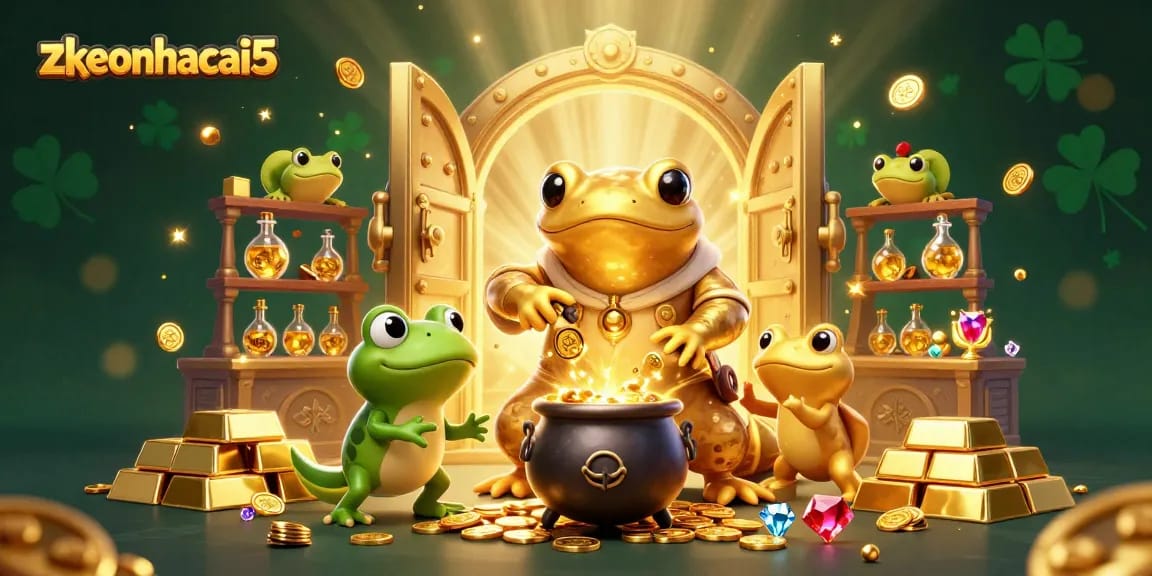 Experience thrilling gaming with zkeonhacai5's vibrant 3D casino alchemy scene.