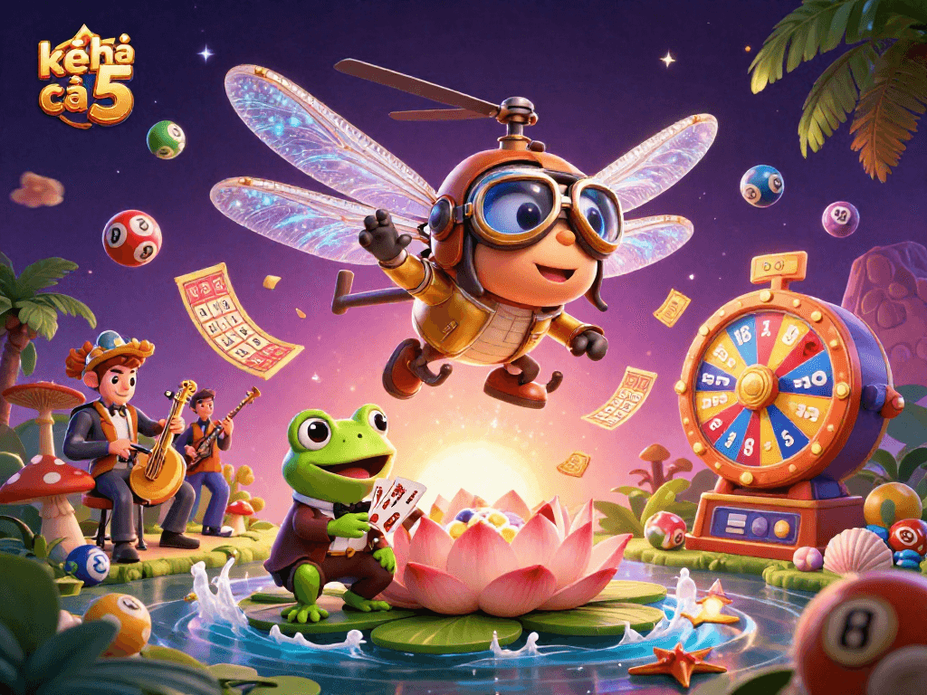 Engage in the vibrant world of kèo nhà cái 5 with a stunning 3D illustration depicting lottery excitement.