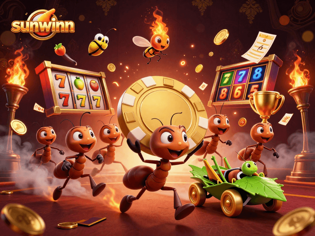 Experience the thrill of gambling at sunwinn with a vibrant and dynamic animated scene showcasing a heist.