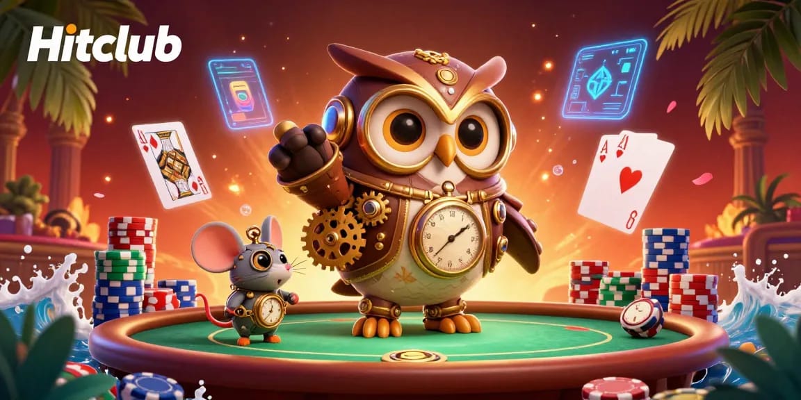 Hitclub invites players to experience the excitement of poker with vibrant colors and engaging casino elements.