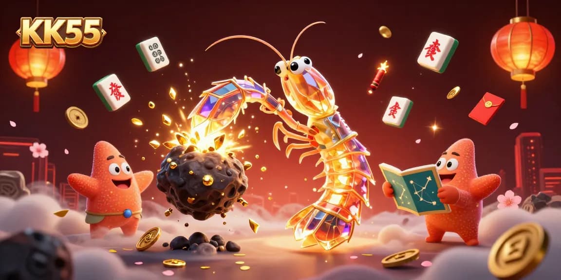 Engage with KK55's vibrant gaming adventure featuring a galactic samurai and treasures!