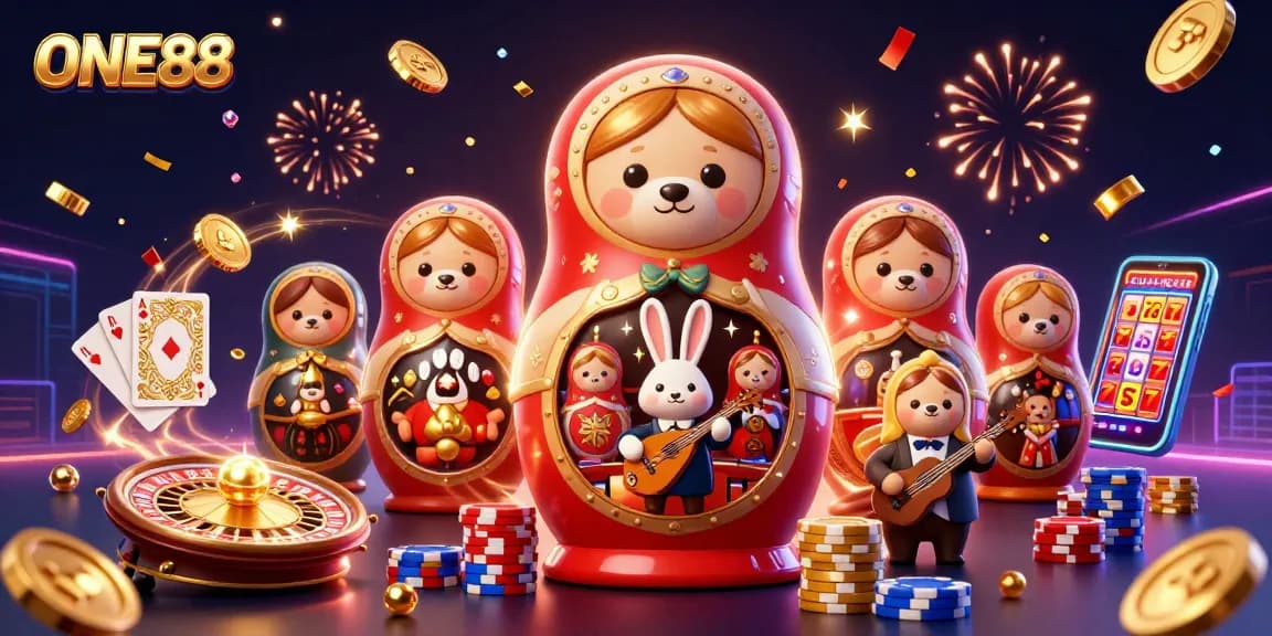 ONE88 offers thrilling casino games with vibrant characters, dazzling animations, and engaging gameplay.