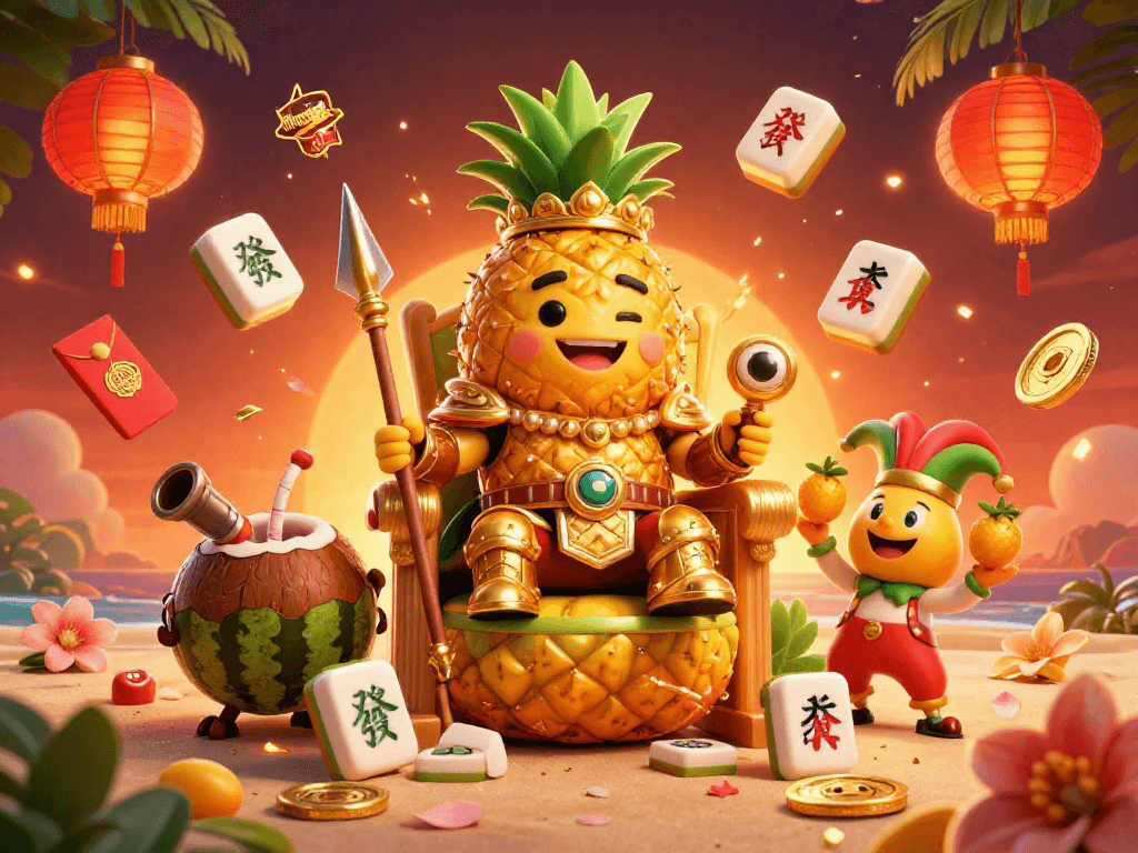 Engage in three-card-poker with a vibrant 3D scene featuring characters and casino elements.