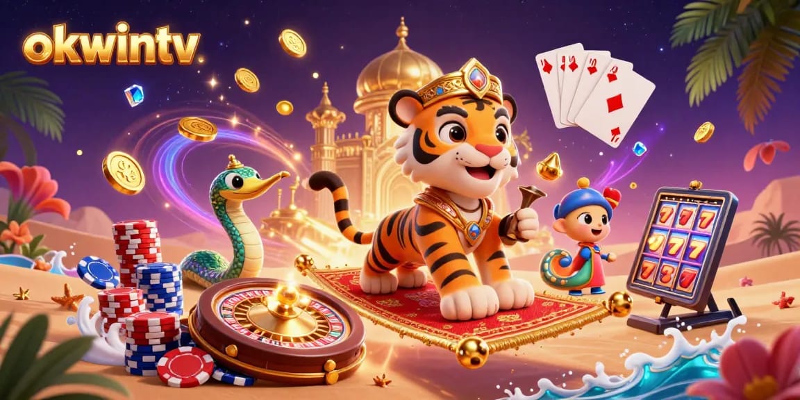 Bet on sports with nkwintv while enjoying a vibrant 3D illustration of the interactive gambling landscape filled with treasures.