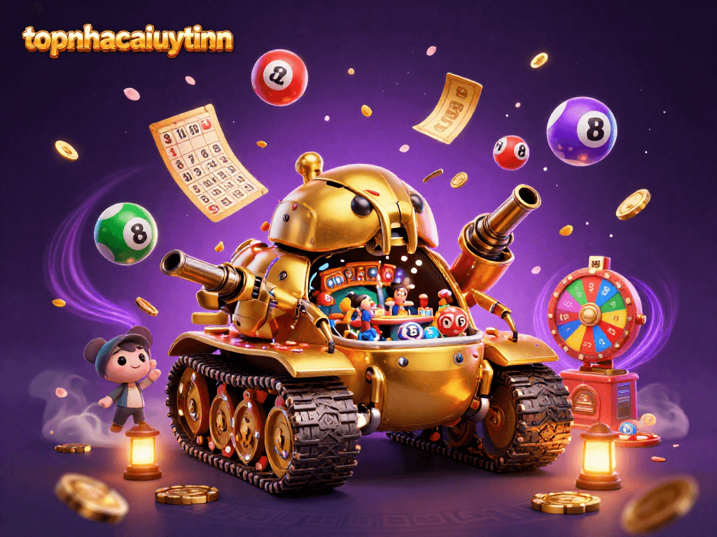 Play lucky dice and explore exciting gaming dynamics with topnhacaiuytinn's colorful casino scene.