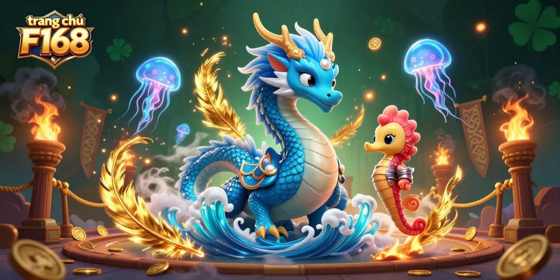 Experience thrilling gameplay at trang chủ F168 with vibrant ocean creatures amidst colorful casino elements.