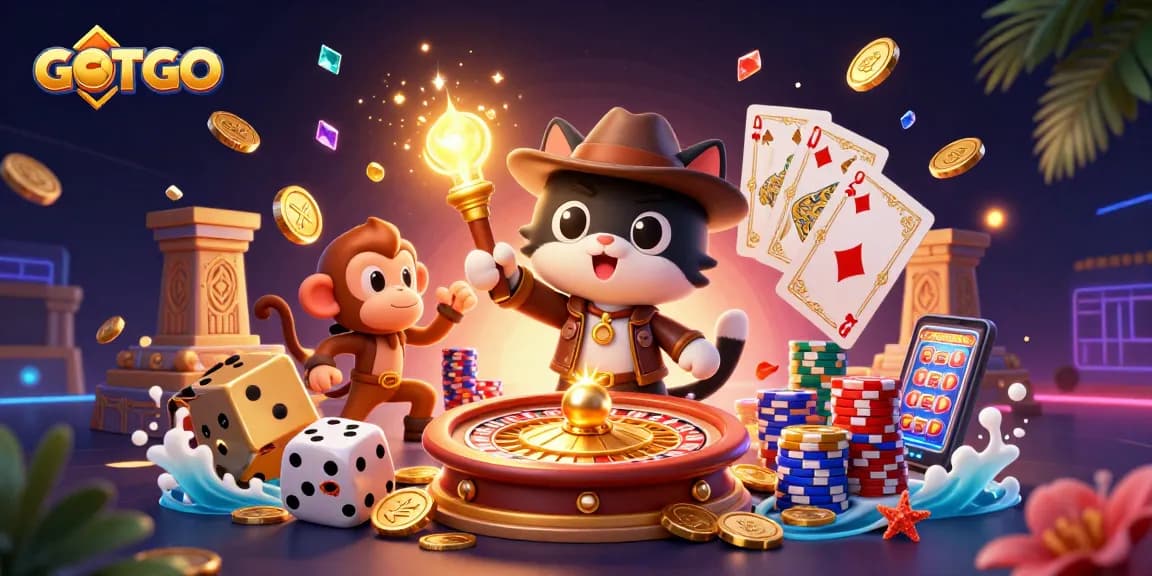 Terlibat dalam permainan mendebarkan dengan ilustrasi 3D GOTOTO yang menampilkan petualangan kasino yang memukau.