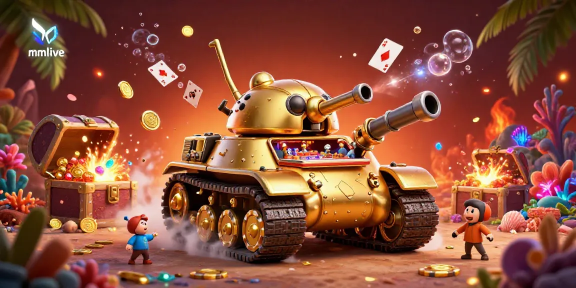 Experience mmlive adventure with a colorful 3D casino beetle, dynamic elements, and vibrant underwater treasures.