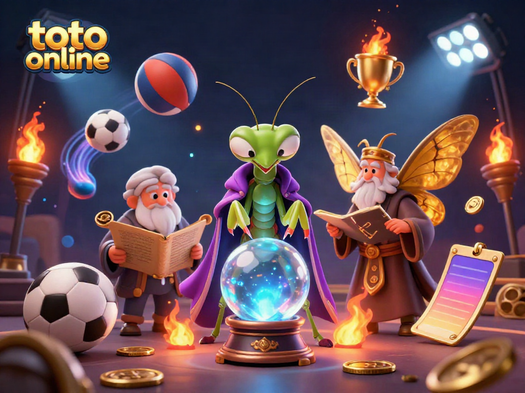 Engage with the magical world of toto online betting through this vibrant 3D casino illustration